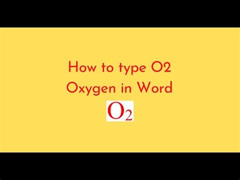 how to type o2 symbol.